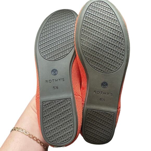 Rothy's The Flat in Persimmon Retired Color Ballet Round Toe Size 6.5 - Picture 8 of 10